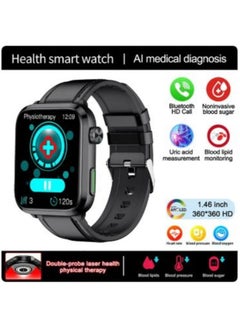 New Laser Therapy Health Smart Watch with Uric Acid Blood Sugar Blood Lipid and Blood Pressure Monitoring Smart Bluetooth Call