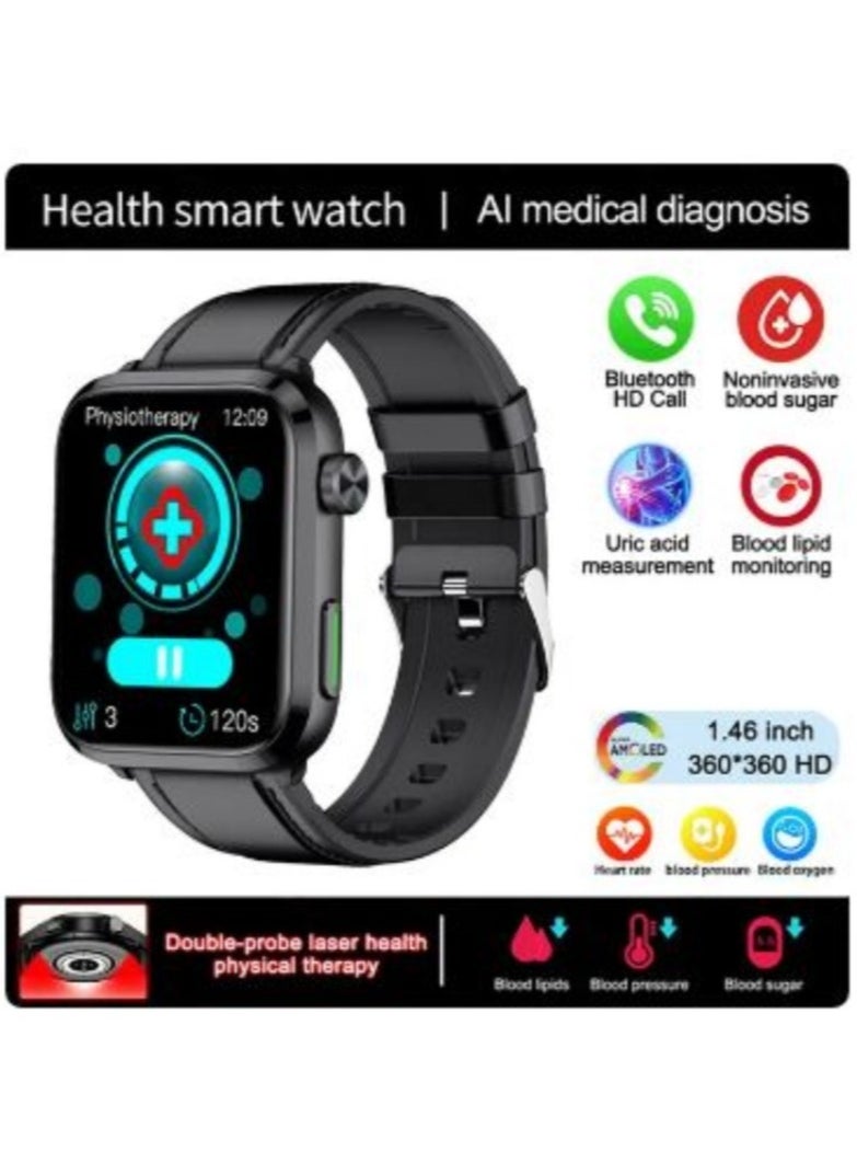 AROAQ - New Laser Therapy Health Smart Watch with Uric Acid Blood Sugar Blood Lipid and Blood Pressure Monitoring Smart Bluetooth Call - Image 1