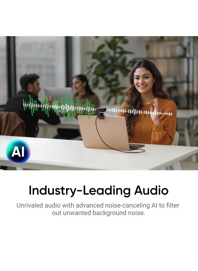 Insta360 LINK 2 | AI Powered Webcam with Gimbal, 4K, DSLR Quality, Solo/Multiple Face Tracking, Gesture Control, for On-Line Presentations, Conference, Streaming, Zoom, Teams Video Calls - Graphite Black Link 2 - Image 2