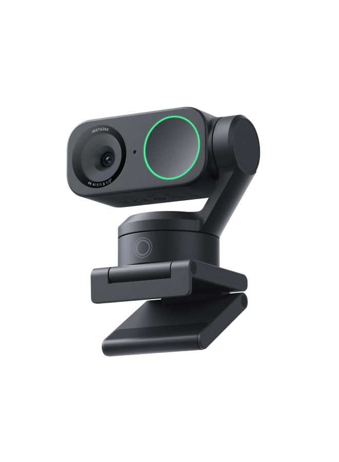 Insta360 LINK 2 | AI Powered Webcam with Gimbal, 4K, DSLR Quality, Solo/Multiple Face Tracking, Gesture Control, for On-Line Presentations, Conference, Streaming, Zoom, Teams Video Calls - Graphite Black Link 2