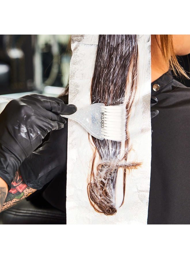 Colortrak Galaxy Glitter 2 Piece Hair Brush Set for Highlighting and Coloring Hair Sections, Includes 2.5 Inch Wide Celestial Glow Soft Bristle Brush, 3 Inch Wide Meteor Shower Stiff Bristle Brush - Image 5