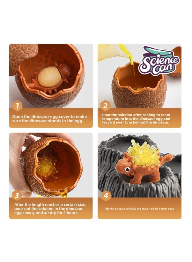 Children Science Experiment Suit Primary School Students Stem Toy Planting Growth Crystal Crystal Cultivation Diy Handmade-Color:Crystal Growth Dinosaur Series Stegosaurus