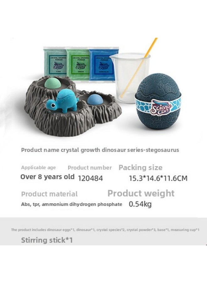 Children Science Experiment Suit Primary School Students Stem Toy Planting Growth Crystal Crystal Cultivation Diy Handmade-Color:Crystal Growth Dinosaur Series Stegosaurus