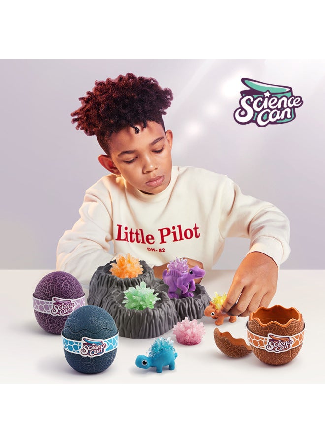 Children Science Experiment Suit Primary School Students Stem Toy Planting Growth Crystal Crystal Cultivation Diy Handmade-Color:Crystal Growth Dinosaur Series Stegosaurus