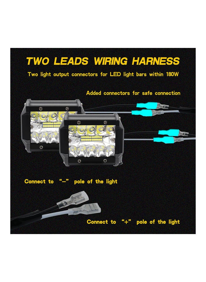 NIBEMINENT Wiring Harness Switch Relay Kit for Connect 2 LED Work Driving Light Bar - Image 4
