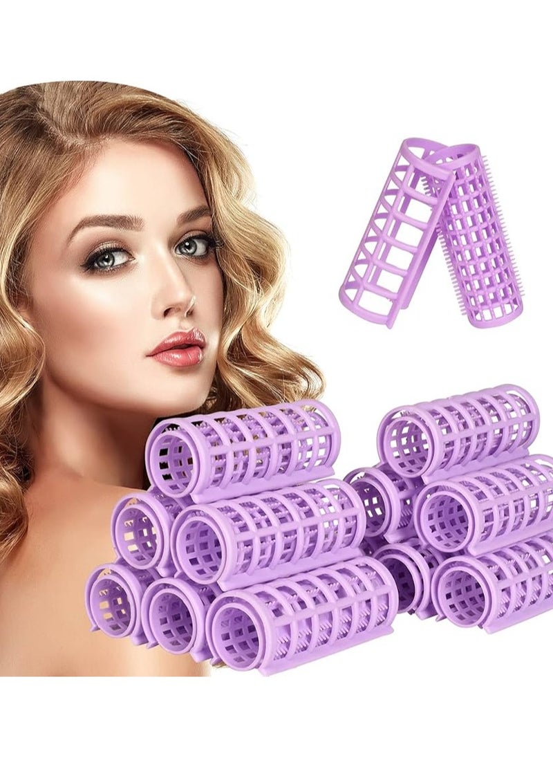 Generic Easy Install Plastic Hair Rollers for Girls and Women, Heatless Curling Hair Rollers, Plastic 2-Pin Hair Rollers for Twisting and Styling Hair (4 Pieces in 4 Different Sizes) to Fit All Hair Types, Multi-Color  - Image 1