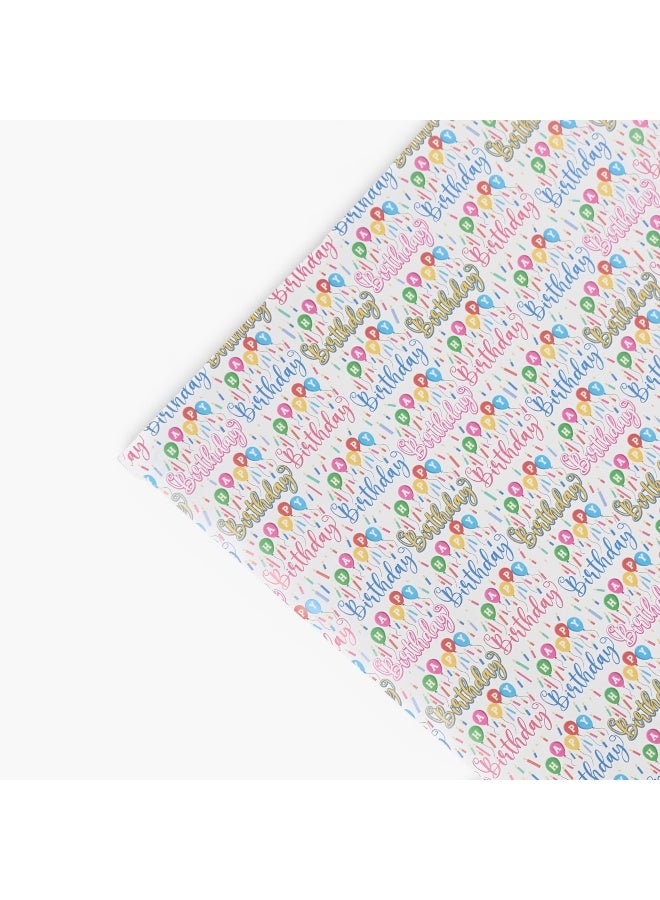 Findz Birthday Print Paper Gift Wrap - 70x200 cms - Image 3