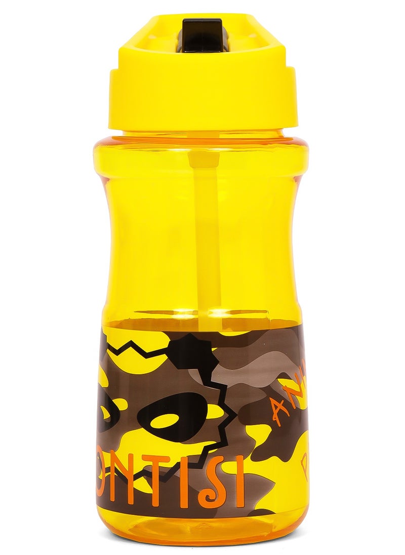 Eazy Kids Water Bottle With Straw 500Ml - Yellow  - Image 1