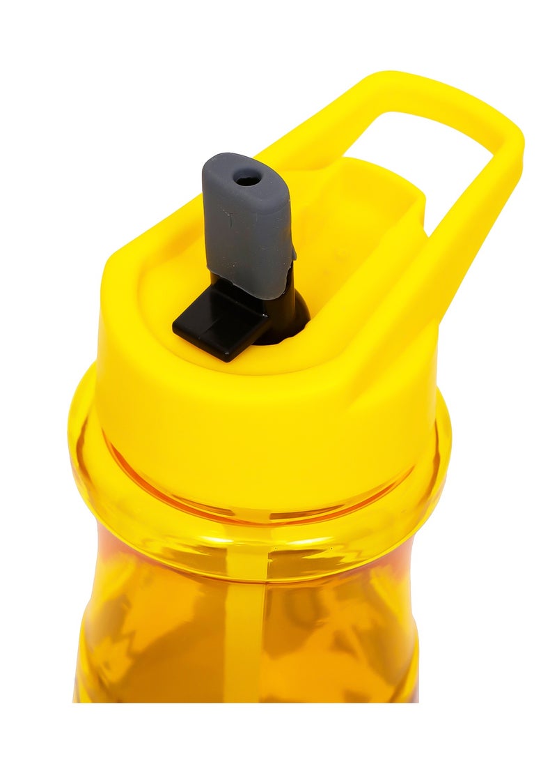 Eazy Kids Water Bottle With Straw 500Ml - Yellow  - Image 5