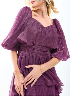 House of Moda Sweetheart Neck Layered Tiered Maxi Dress by Styli  - Image 5