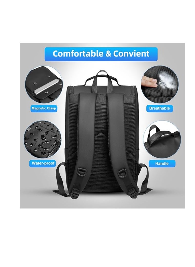 كوجار حقيبة ظهر كمبيوتر محمول فاخرة من كوغار إيجي (موديل: 9000)، حقيبة ظهر مقاومة للماء للرجال والنساء للاستخدام الخارجي، مقاس 15.6 بوصة، مثالية للمكتب والمدرسة والسفر (أسود) - Image 4