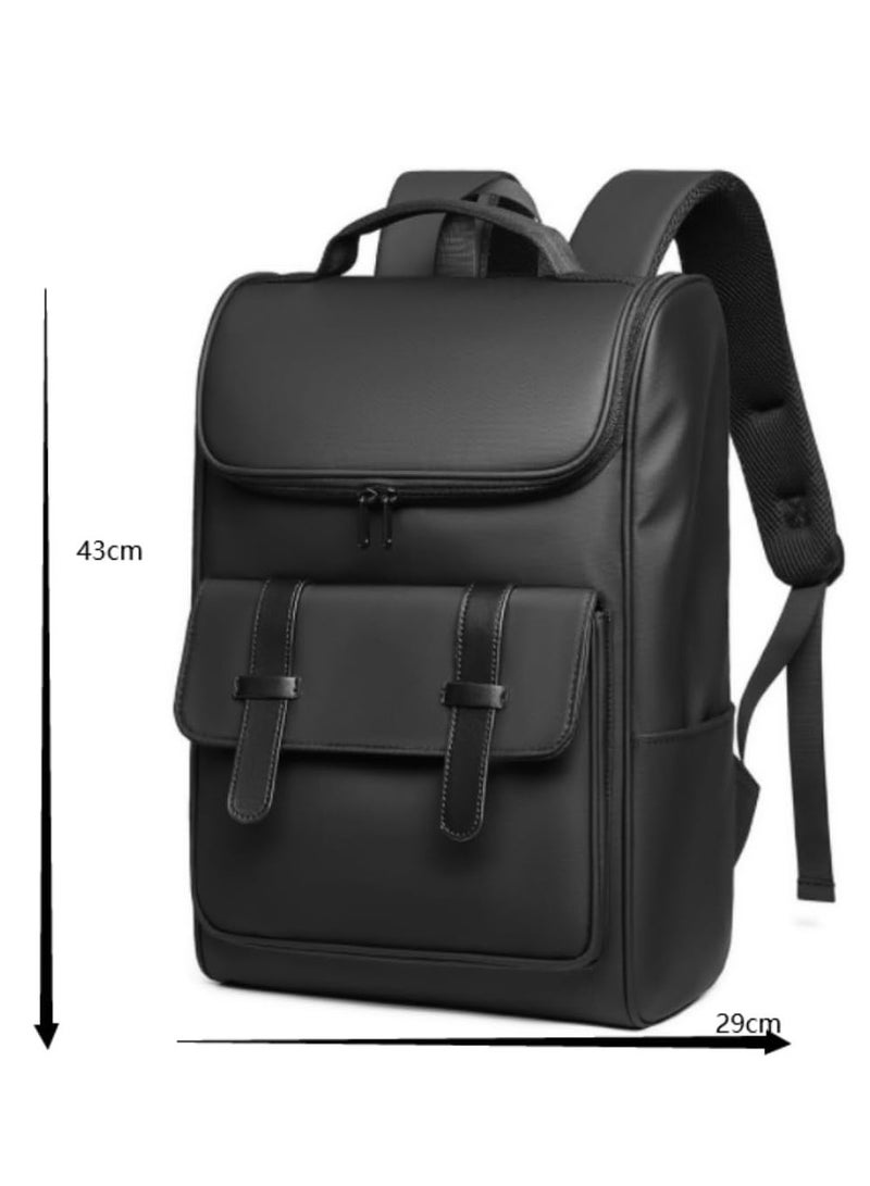 كوجار حقيبة ظهر كمبيوتر محمول فاخرة من كوغار إيجي (موديل: 9000)، حقيبة ظهر مقاومة للماء للرجال والنساء للاستخدام الخارجي، مقاس 15.6 بوصة، مثالية للمكتب والمدرسة والسفر (أسود) - Image 2