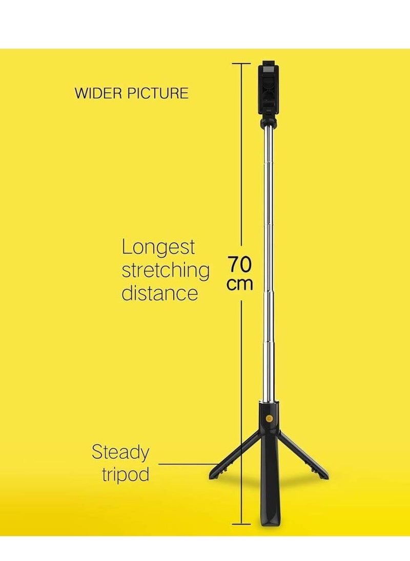 Raxoom Selfie Stick Integrated Tripod BT 4.0 Wireless Selfie Stick Mini Portable Extendable Selfie Stick Tripod for Smart Phone - Image 5