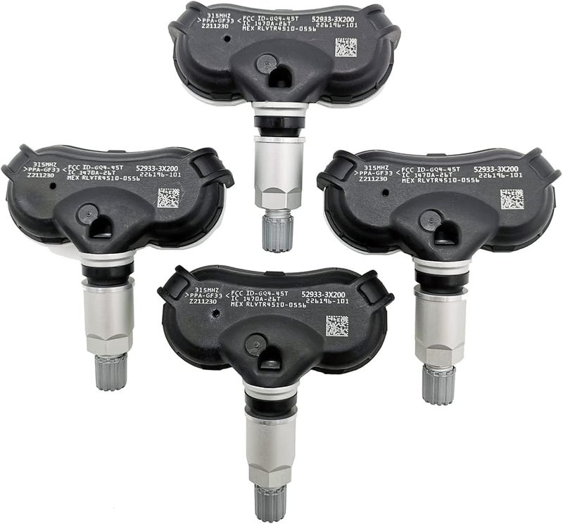 Cheriezing 52933-3X200 Programmed Tire Pressure Monitoring System (TPMS) Sensor Set of 4 - Image 1