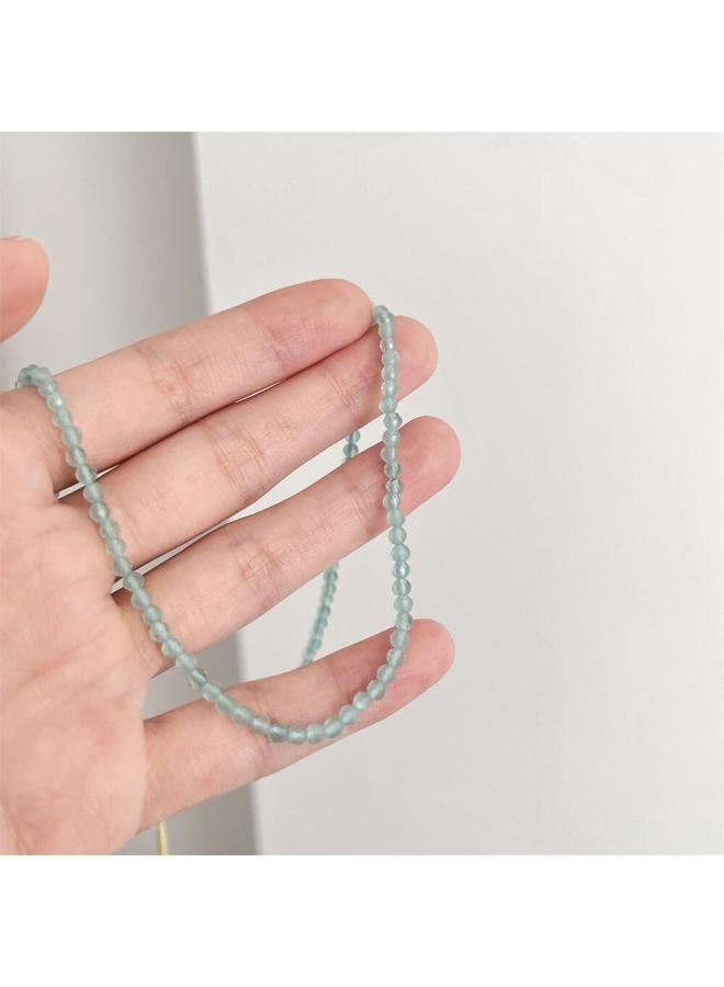 Korean Style Color Cat's Eye Stone Cut Crystal Beaded Necklace Stacked Dyson Style Cold Wind Spring And Summer Multicolor Necklace