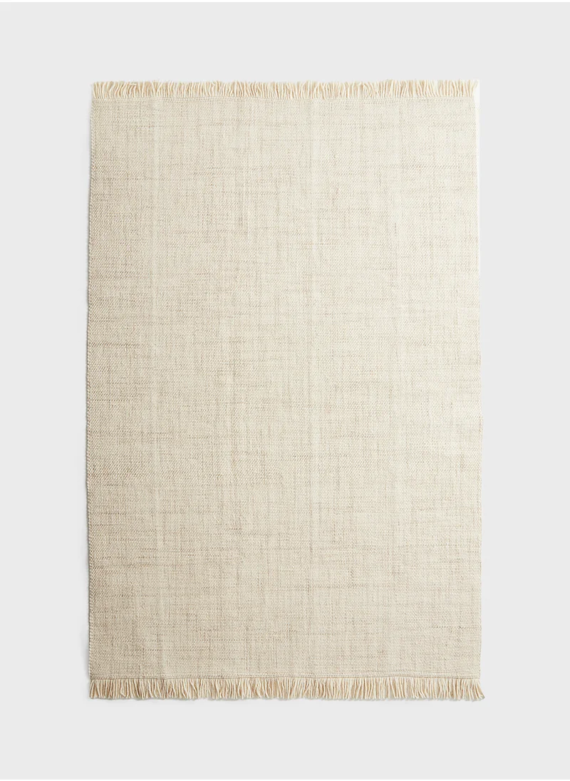 H&M Fringed Wool-Blend Rug