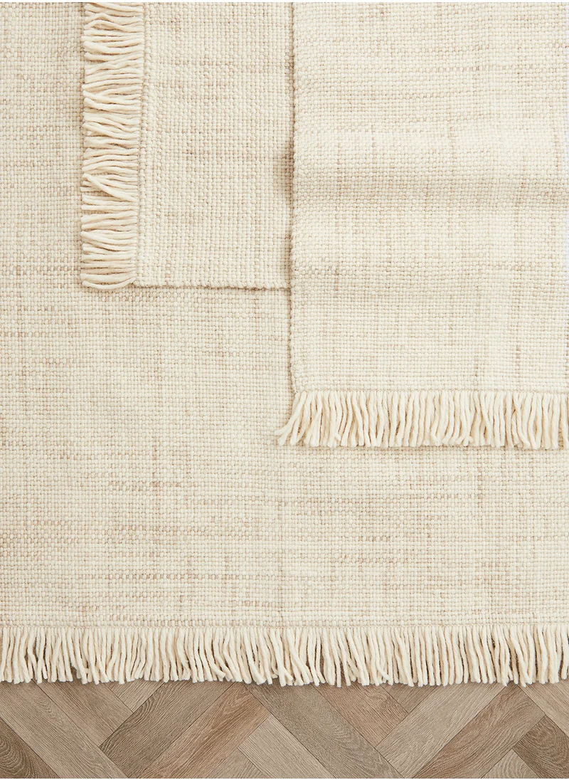H&M Fringed Wool-Blend Rug
