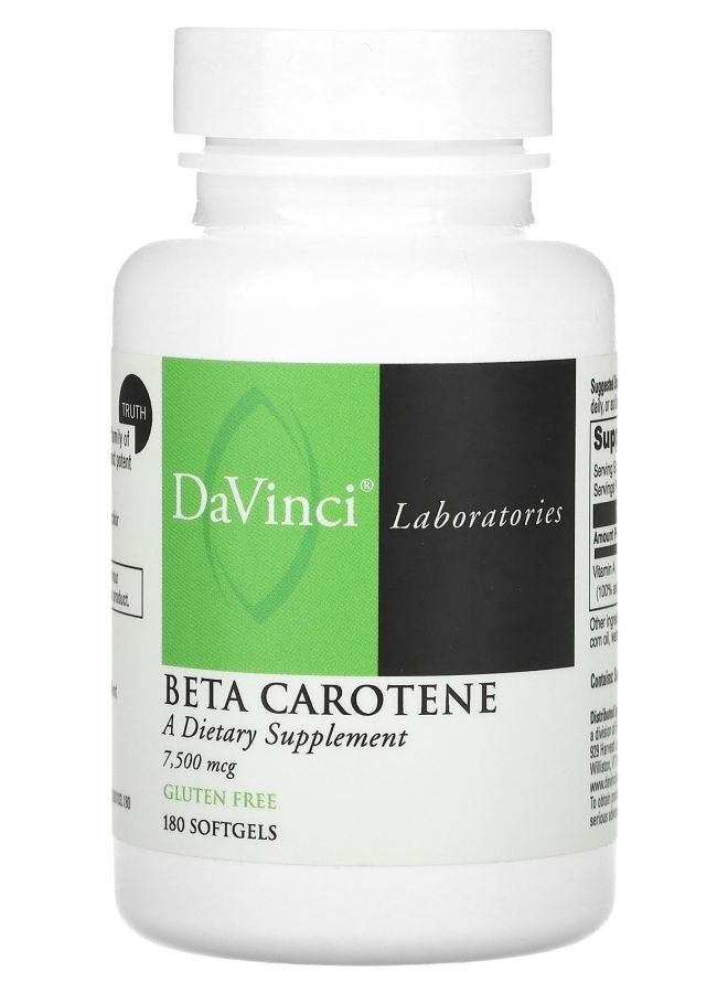 DaVinci Laboratories of Vermont Beta Carotene 7500 mcg 180 Softgels