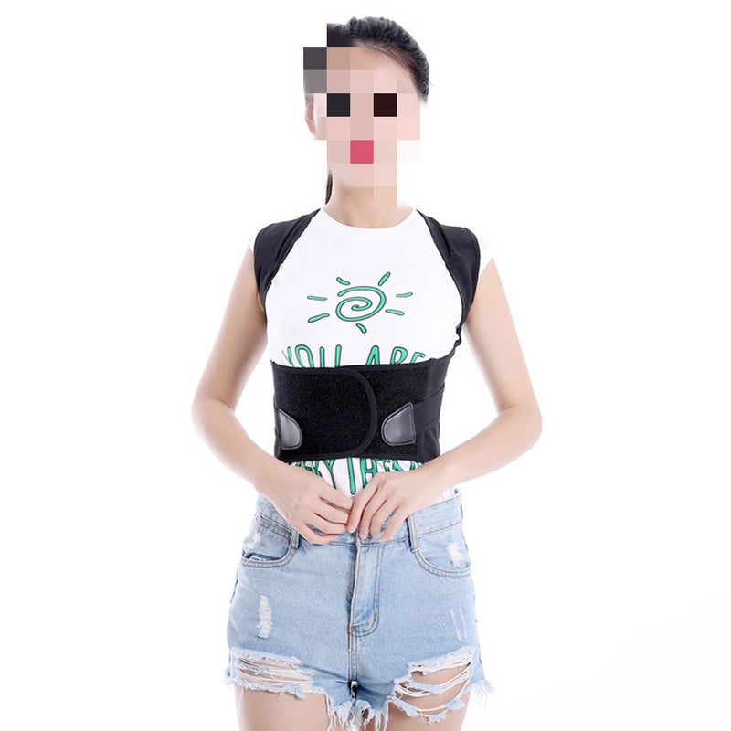 Adjustable Flexible Posture back Belt Vest Shoulder Hunchback Relief Humpback Band Size L (Black) - Image 2