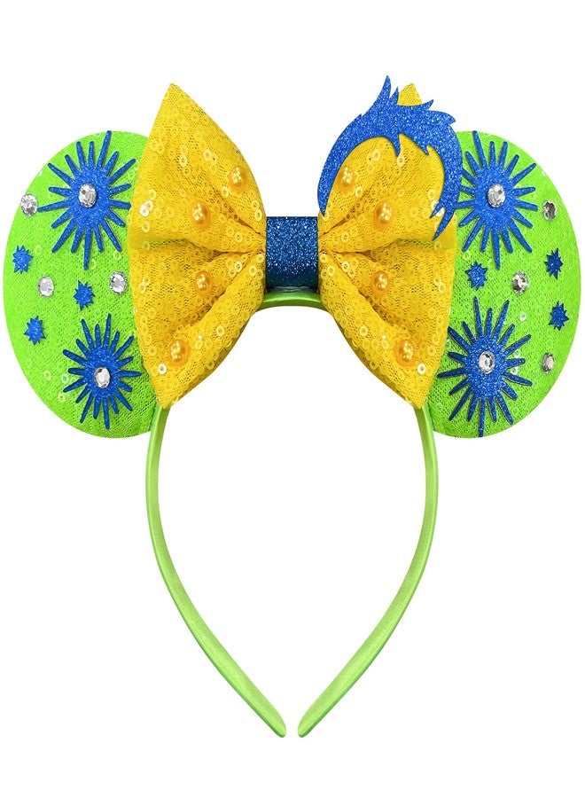 Bolonar Inspired by Cartoon Mouse Sequin Bows Cute Halloween Headband for Women Park Ears (Joy)