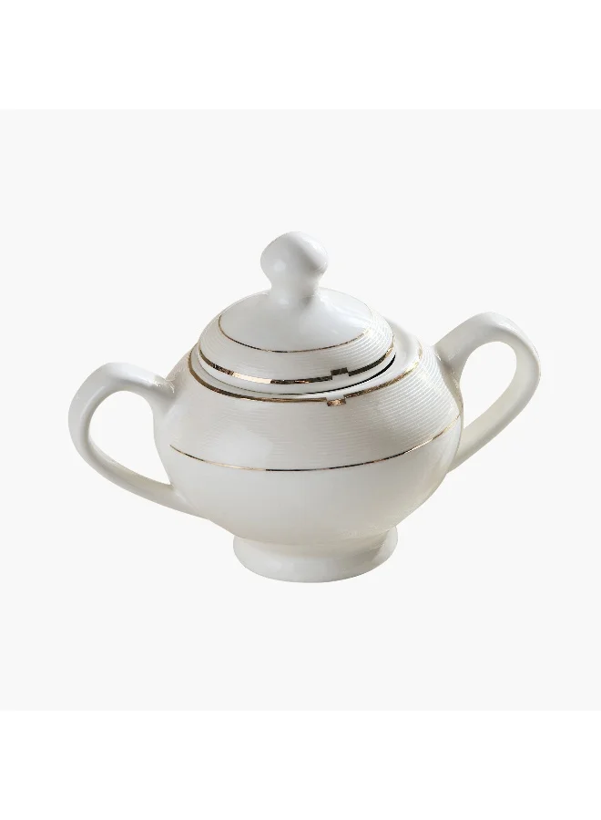 Home Box Gold Rib Sugar Pot with Lid