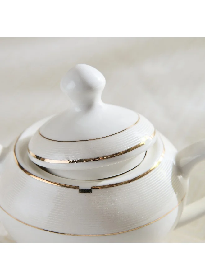 Home Box Gold Rib Sugar Pot with Lid