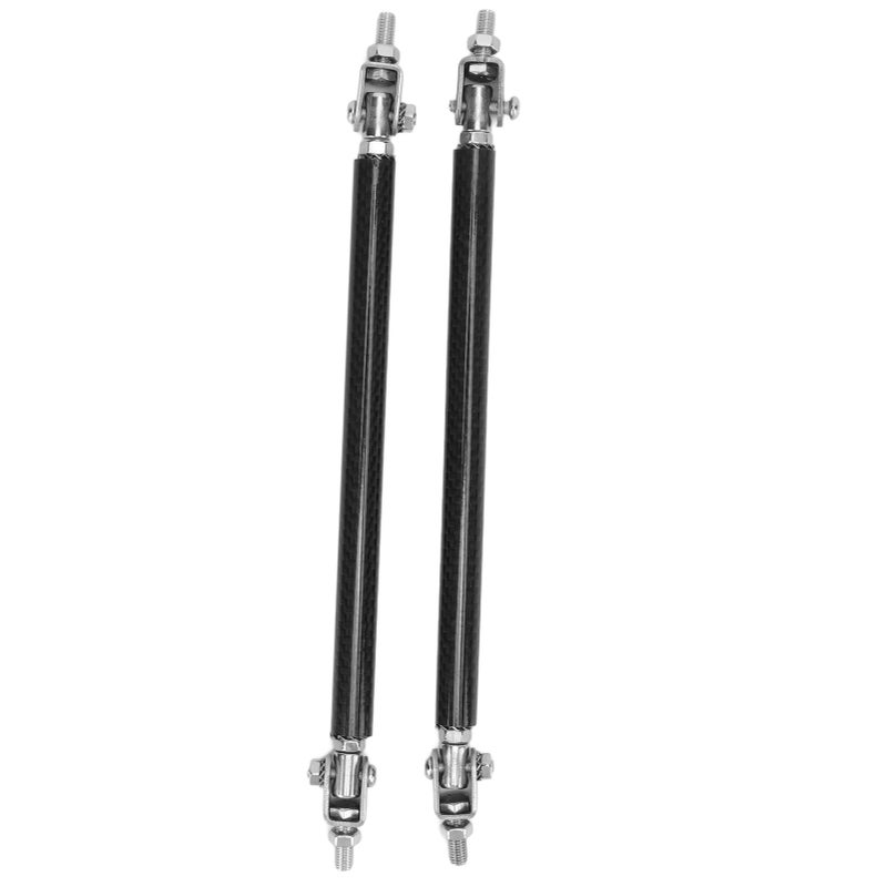 Front Rear Bumper Lip Strut Rod 150mm/5.9in Carbon Fiber Stainless Steel Universal Modification - Image 1