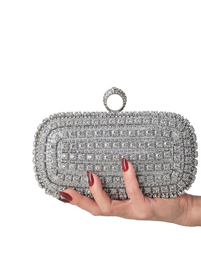 Luxury Diamond Encrusted Clutch Bag Wedding Party Dress Bag Evening Bag - Image 1