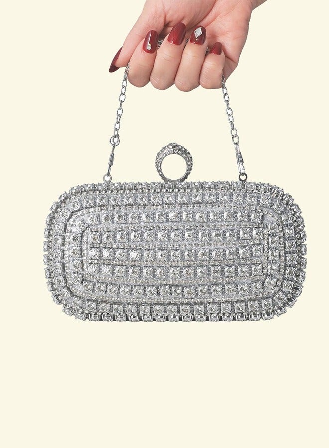 Luxury Diamond Encrusted Clutch Bag Wedding Party Dress Bag Evening Bag  - Image 2