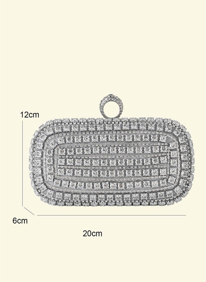Luxury Diamond Encrusted Clutch Bag Wedding Party Dress Bag Evening Bag  - Image 4