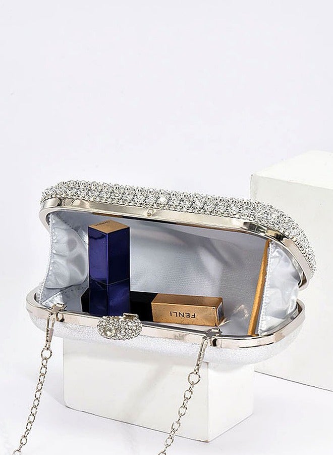 Luxury Diamond Encrusted Clutch Bag Wedding Party Dress Bag Evening Bag  - Image 5