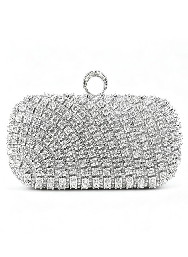 Luxury Diamond Encrusted Clutch Bag Wedding Party Dress Bag Evening Bag - Image 1
