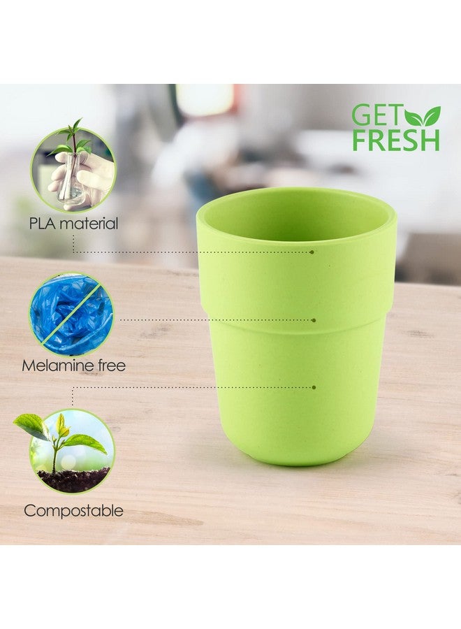 جيت فريش مجموعة أكواب الأطفال GET FRESH PLA - عبوة من 4 أكواب عشاء خالية من الميلامين للأطفال والصغار - آمنة للاستخدام في الميكروويف وقابلة للتكديس وخالية من مادة BPA - أكواب طعام للأطفال قابلة لإعادة الاستخدام للاستخدام اليومي - Image 3