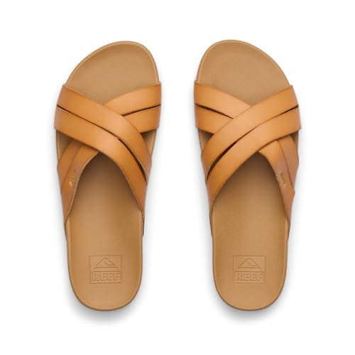 Reef Cushion Spring Bloom Womens Fashion Slide Sandal, Ultra Soft Cushion Footbed, Natural, 8 - Image 5