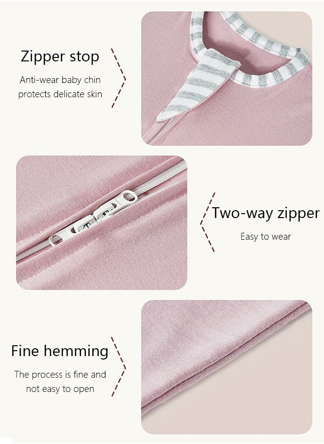Occuwzz - Newborn Swaddle Swaddles Wearable Blanket Baby With Two-Way Zipper Baby Swaddle Pink - Image 1