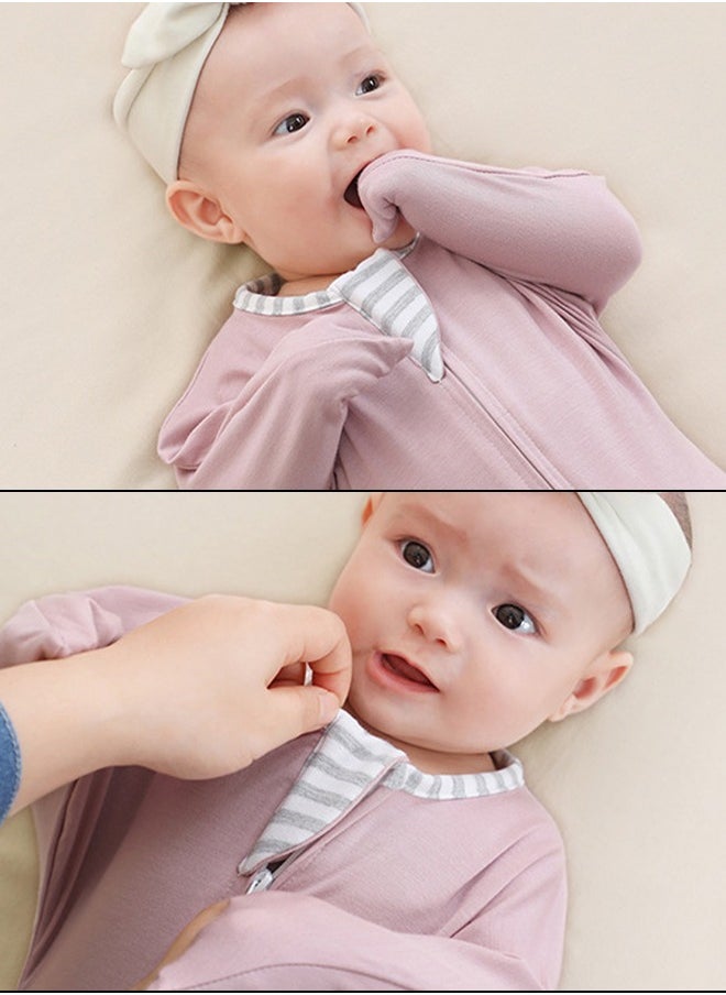 Occuwzz - Newborn Swaddle Swaddles Wearable Blanket Baby With Two-Way Zipper Baby Swaddle Pink - Image 1
