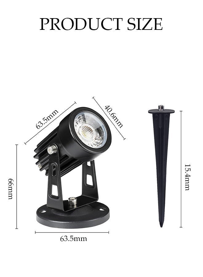 DUNISO LED Spot light, 3W Spotlight Uplights Indoor, 3 Color Lighting Modes and Foot Switch, , 1.8m Cord Courtyard Light ,Plug in Light Be Available for Yard ,Step, Lawn ,Plant Artwork - Image 2