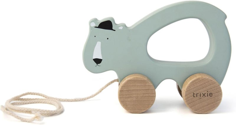 Trixie Wooden pull along toy - Mr. Polar Bear - Image 1