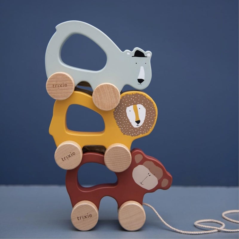 Trixie Wooden pull along toy - Mr. Polar Bear - Image 2