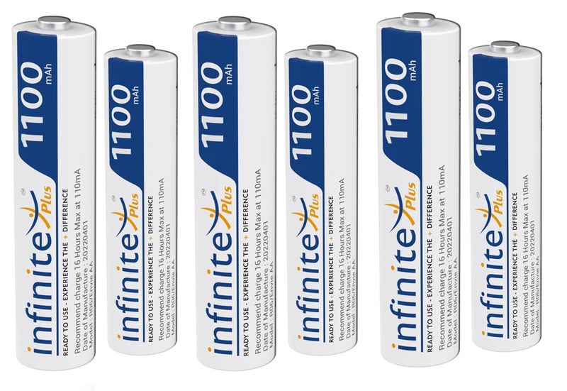 Envie 1100mah AAA Infinite Plus Rechargable Battery (Pack of 6) - Image 1