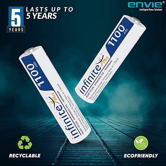 Envie 1100mah AAA Infinite Plus Rechargable Battery (Pack of 6) - Image 3