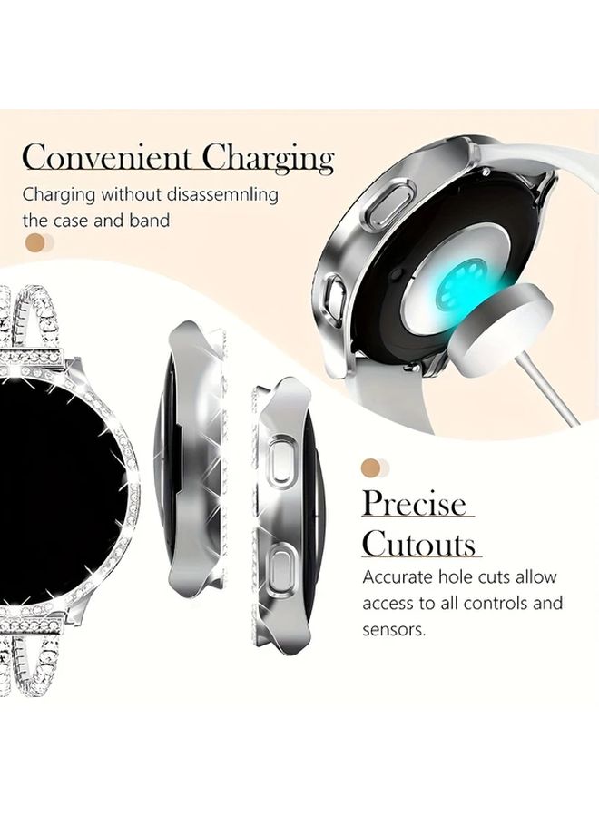 3pcs Diamond Case Screen Protector For Galaxy Watch6 40mm Anti Fall Scratch Resistant - Image 3