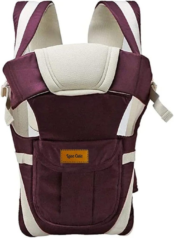 Laee cute Baby Carrier Bag/Adjustable Hands Free 4 in 1 Baby/Baby sefty Belt/Child Safety (Wine 4 in 1) - Image 2