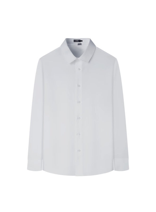 Firs Autumn New Long Sleeve Shirt Men Modal Wrinkle-free 3a Antibacterial Skin-friendly Machine Washable Business Casual Polo Shirt - Image 1