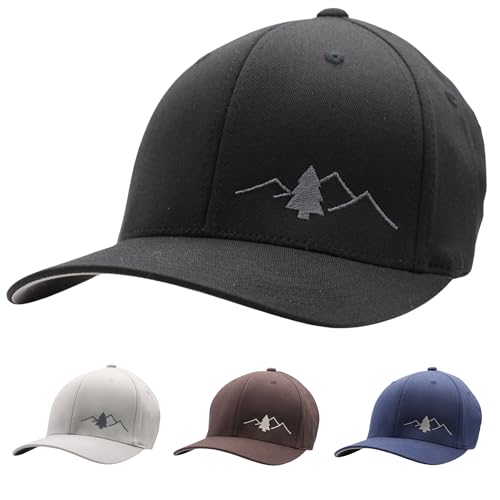 LINDO - Stretch Fit Pro Back Style Hat - The Great Outdoors (Black w/Graphite: L/XL) - Image 1