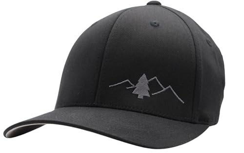 LINDO - Stretch Fit Pro Back Style Hat - The Great Outdoors (Black w/Graphite: L/XL) - Image 2