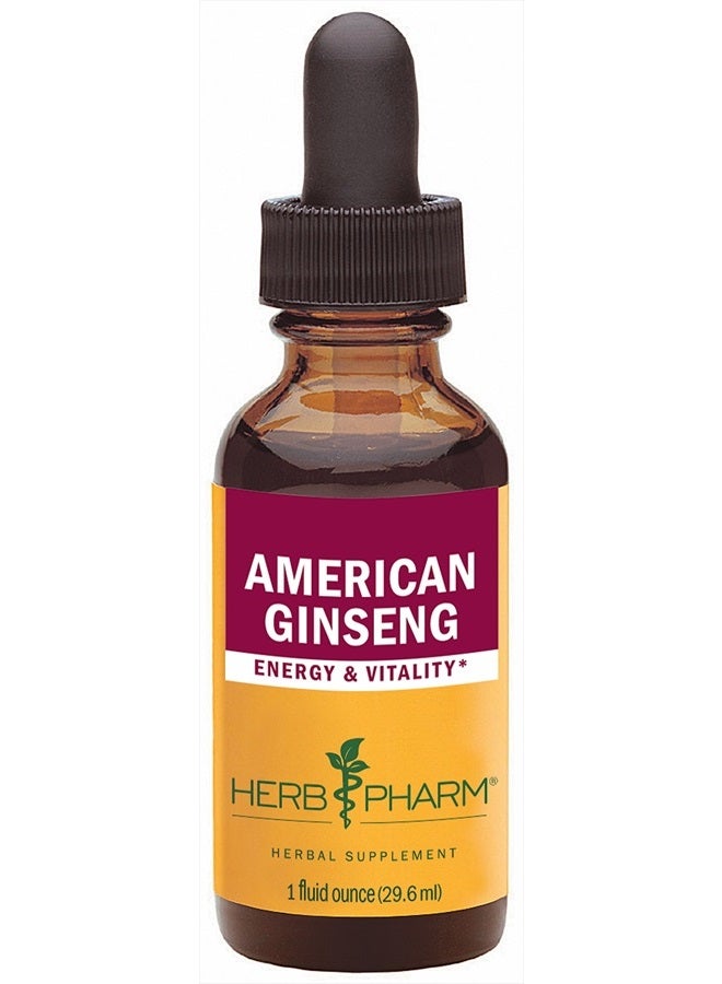 HERB PHARM Certified Organic American Ginseng Extract - 1 Ounce - Image 1