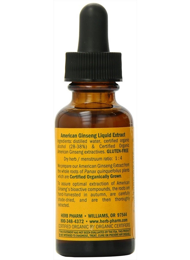 HERB PHARM Certified Organic American Ginseng Extract - 1 Ounce - Image 2