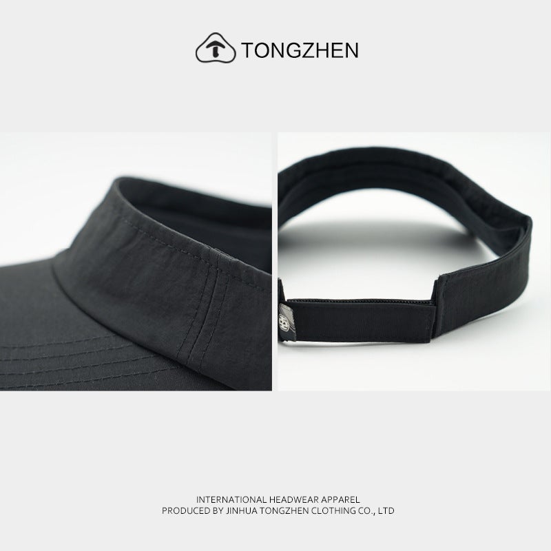 Quick-drying Empty Top Hat Men''s and Women''s Summer Outdoor Sports Running Roomless Cap Sunscreen Thin Peach Tail Sunshade Hat - Image 5