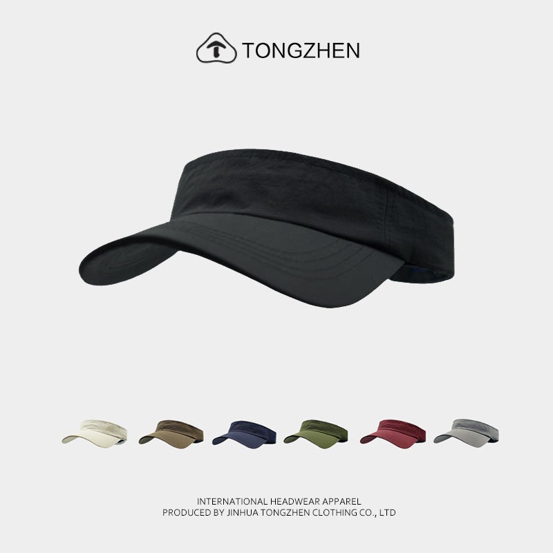 Quick-drying Empty Top Hat Men''s and Women''s Summer Outdoor Sports Running Roomless Cap Sunscreen Thin Peach Tail Sunshade Hat - Image 2
